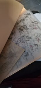 Lot des dessins décalqués par Loïc